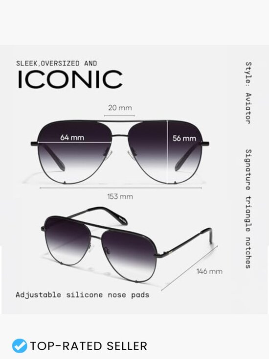 Oversized Aviator Sunglasses Polarized UV Protection Unisex Classic Retro main image 6